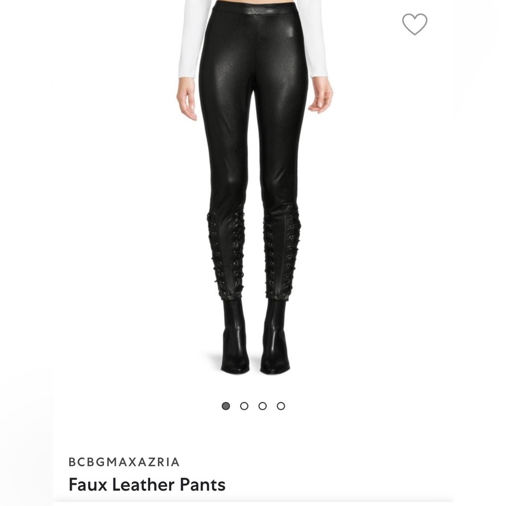 BCBG MAXAZRIA faux leather pants
